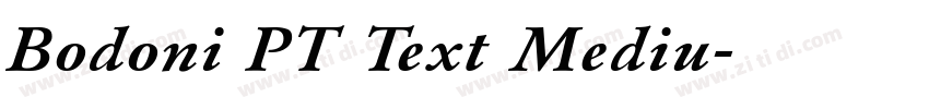 Bodoni PT Text Mediu字体转换